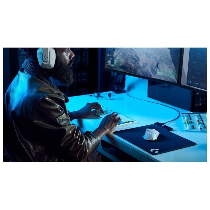 Logitech G502 X Plus Mouse Gaming Wireless Lightspeed Rgb  Logitech Blue Yeti Kit Game Streaming con Microfono Gaming Usb Yeti Bianco
