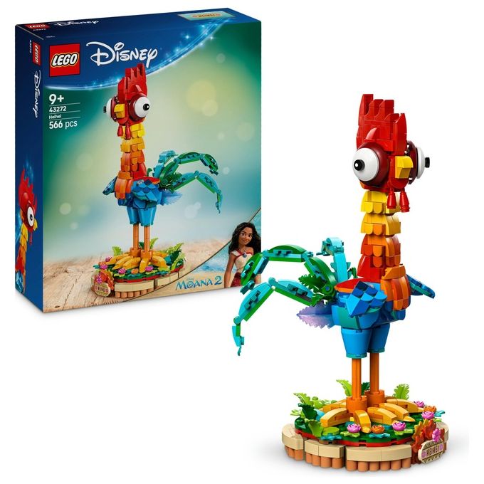 LEGO Heihei ǀ Disney dal Film Vaiana 2 Modello di Animale da Costruire con Parti Snodabili e Espositore Giochi per Bambini e Bambine da 9 Anni in su Idea Regalo di Compleanno da Collezione 43272