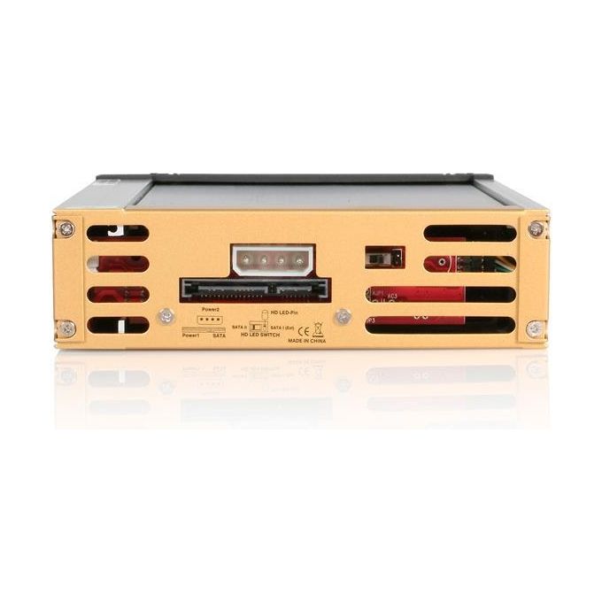 StarTech Cassetto rack portatile per disco rigido SATA da 5,25, robusto, in alluminio e di colore nero