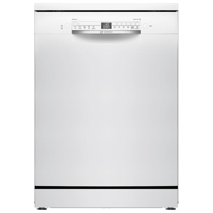Bosch Serie 2 SMS2HTW02E Lavastoviglie a libera installazione con top removibile 13 coperti Classe D Rumorosita' 46 dB 5 programmi Home Connect 60 cm Bianco