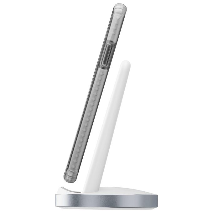 Cellular Line Wireless Fast Charger Stand Kit per iPhone X Bianco