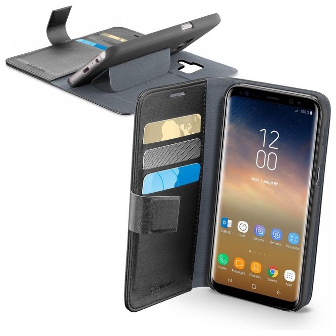 Cellular Line Custodia Book Agenda per Samsung Galaxy S9+ Nero