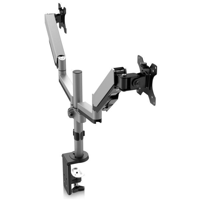 V7 DM1DTA-1E Doppia Staffa Monitor Regolazione 2 Monitor da 17''-32