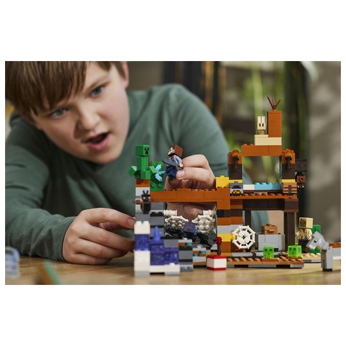 LEGO Minecraft La Miniera delle Badlands Modellino da Costruire di Bioma con Personaggi Accessori e Mob Ostili Giochi Creativi per Bambini e Bambine da 8 Anni Idea Regalo di Compleanno 21263
