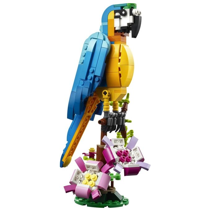 LEGO Creator 31136 Pappagallo Esotico 31136-LEGO Set 3 in 1 con Pesce e Rana Animali Giocattolo Giochi Creativi per Bambini da 7 Anni