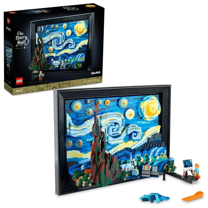 LEGO Ideas set costruzione 3D notte stellata di Van Gogh 2316 pezzi per adulti 21333