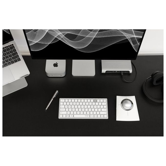 Kensington K50424WW Supporto Universale per Laptop Altezza Regolabile 151-200 mm Inclinazione 0-45° Materiale Acciaio Alluminio Silicone colore Argento