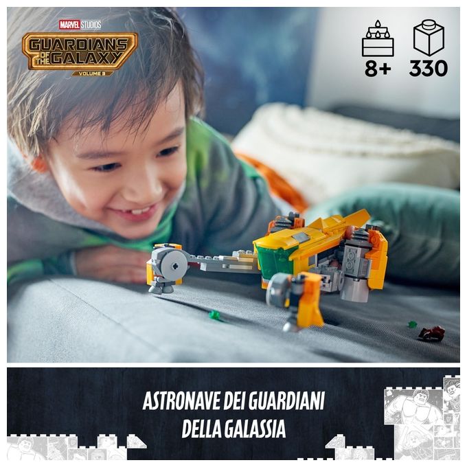 LEGO Marvel 76254 – L’Astronave di Baby Rocket, Set da Costruzione 330 Pezzi con Minifigure di Rocket e Baby Rocket, Eta' 8+