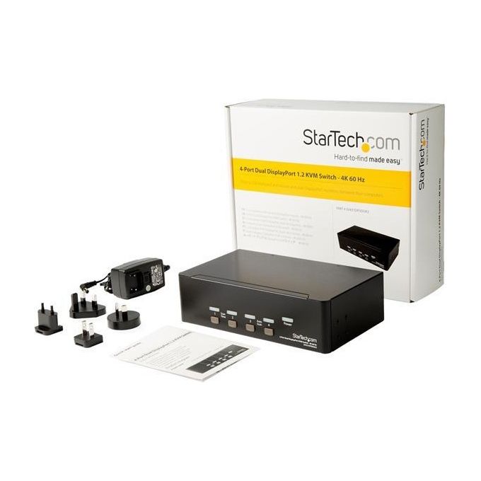 Startech Switch KVM a 4 Porte per Dual DisplayPort 4K 60Hz