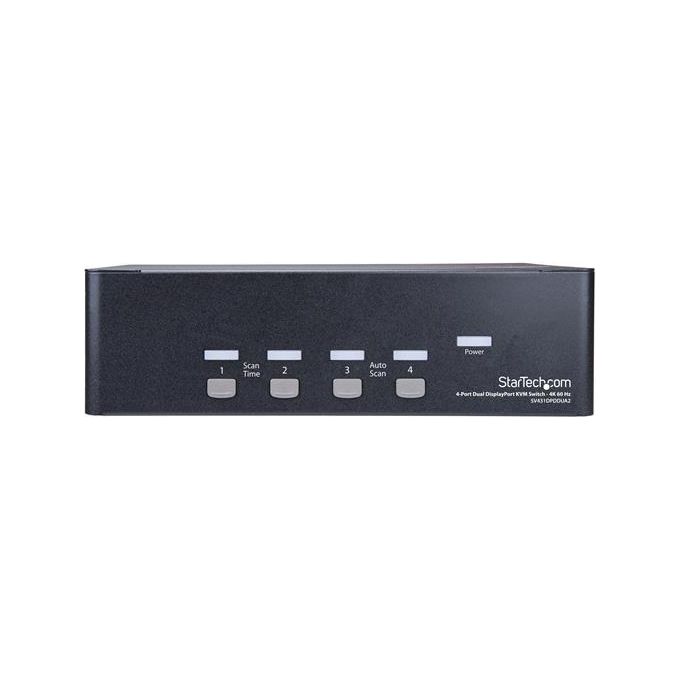 Startech Switch KVM a 4 Porte per Dual DisplayPort 4K 60Hz