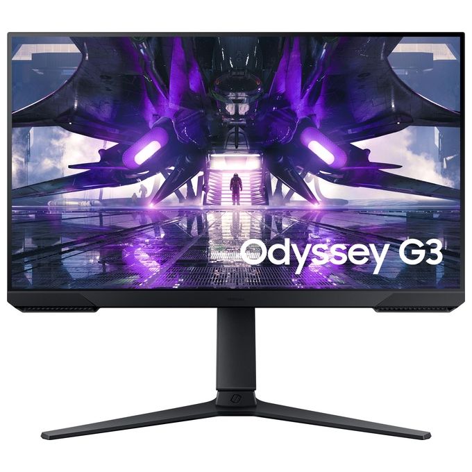 Samsung Monitor Gaming 24'' Odyssey G3 (S24AG320) Flat, 24'', 1920x1080 (Full HD), VA, 165 Hz, 1 ms, FreeSync Premium, HDMI, Display Port, Ingresso Audio, HAS, Pivot, Flicker Free, Eye Saver Mode