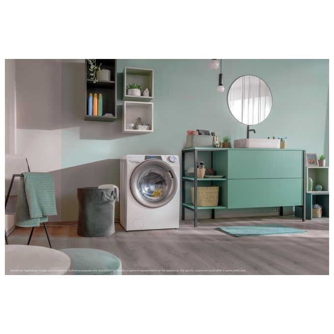 Candy RP496BWMR91S RapidÓ Pro Lavatrice Carica Frontale 9 Kg 1400 rpm Classe A Inverter Vapore Wi-Fi (85x60x54 cm) colore Bianco
