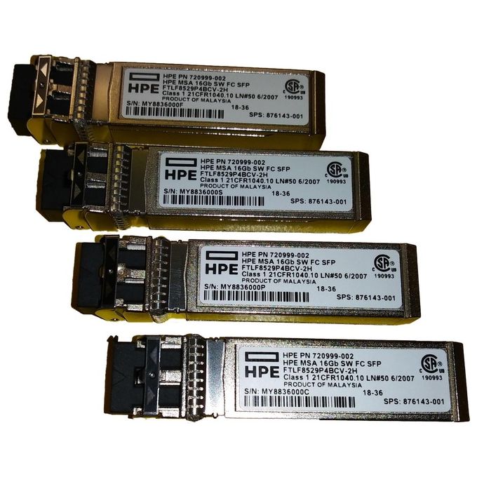 HP MSA 16Gb Short Wave Fibre Channel SFP 4Pk XCVR