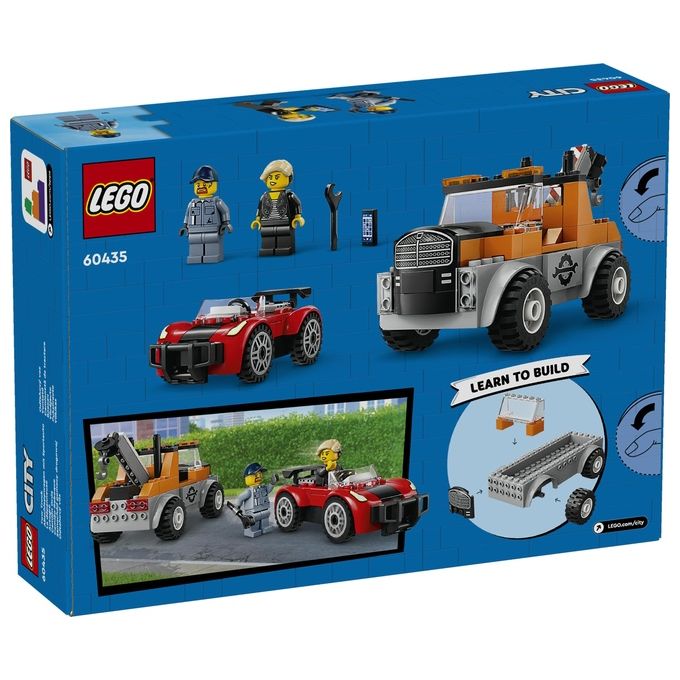 LEGO City Autogru' e Officina Auto Sportive Giocattolo Giochi Creativi da Meccanico per Bambini e Bambine da 4 Anni con Camion Carro Attrezzi e Macchina da Costruire Idea Regalo da Collezione 60435