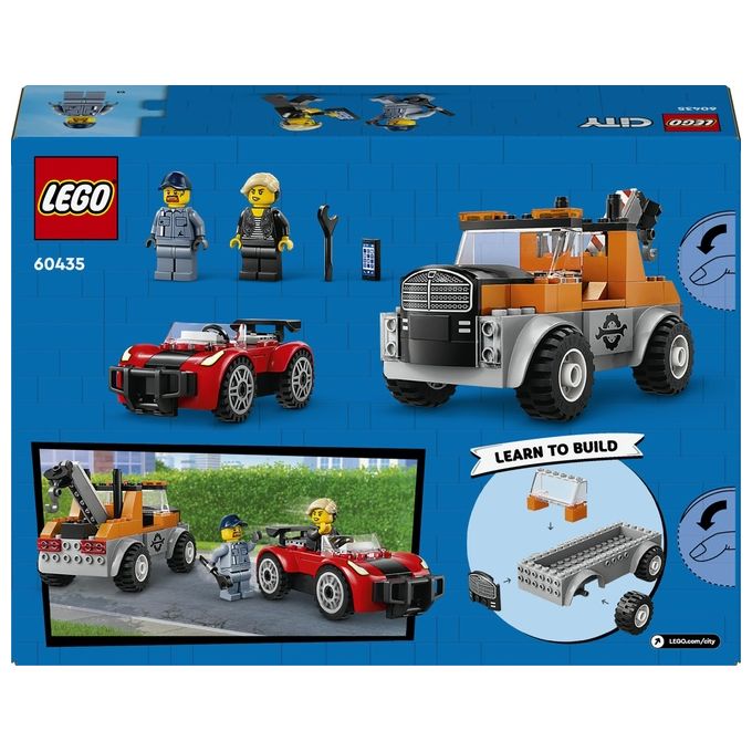 LEGO City Autogru' e Officina Auto Sportive Giocattolo Giochi Creativi da Meccanico per Bambini e Bambine da 4 Anni con Camion Carro Attrezzi e Macchina da Costruire Idea Regalo da Collezione 60435