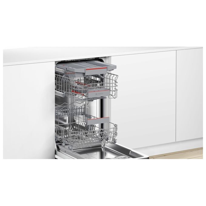 Bosch Serie 4 SPV4HMX49E Lavastoviglie da incasso a scomparsa totale 10 Coperti Classe E Rumorosita' 44 dB Home Connect 6 programmi 3' cestello Motore EcoSilence  InfoLight 45 cm