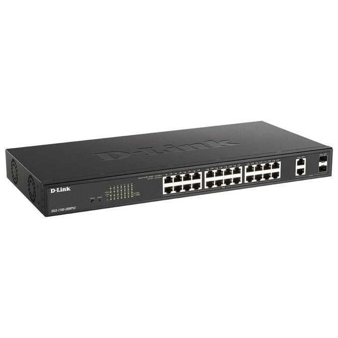 D-Link DGS-1100-26MPV2 Switch di Rete Gestito L2 Gigabit Ethernet 10-100-1000 Supporto Power Over Ethernet Nero