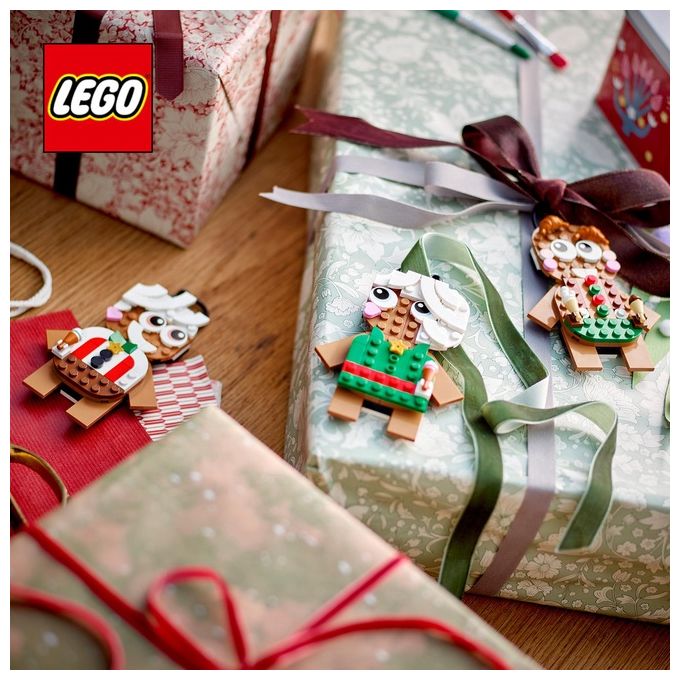 LEGO Creator 40642 Ornamenti di Pan di Zenzero, Giochi da Costruire per Bambini 6+, Regalo di Pasqua, Decorazione per Casa