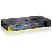 LevelOne KVM-0421 Switch per Keyboard-Video-Mouse Nero-Verde