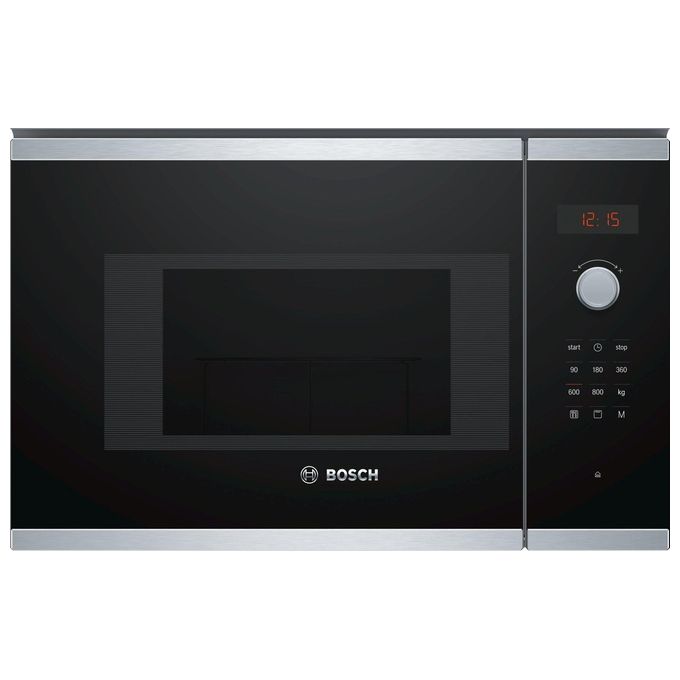 Bosch BEL523MS0 Serie 4 Forno a Microonde da Incasso Capacita' 20 Litri Potenza 800 W Display LED 60 x 38 cm Acciaio Inox