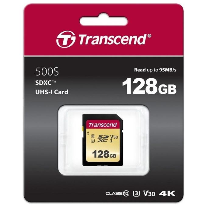 Transcend 500S Memoria Flash 128Gb Uhs-i U3 Sd Card
