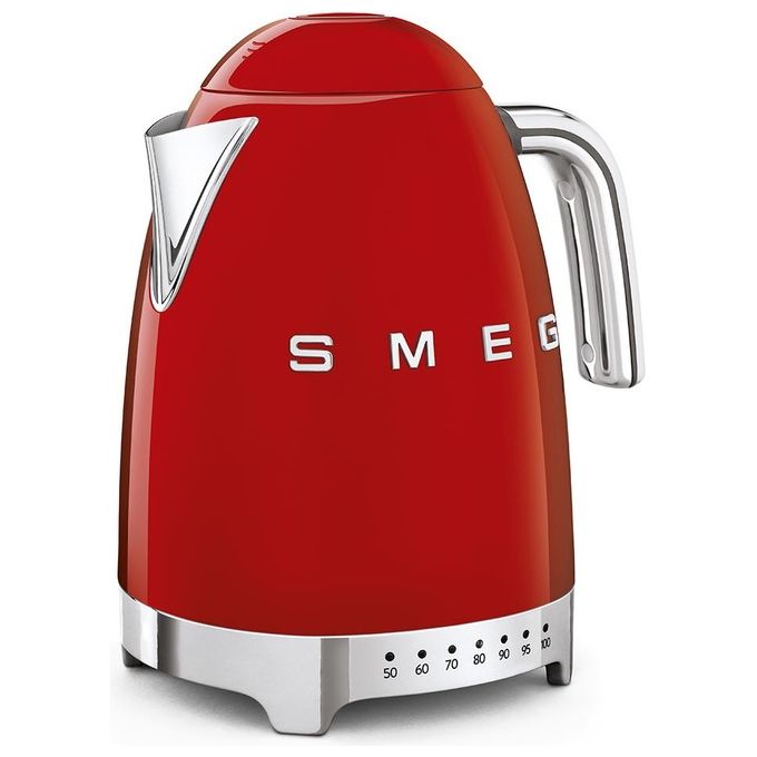 Smeg KLF04RDEU Estetica 50's Style Bollitore Elettrico a Temperatura Variabile Capacita' 1,7 Litri 7 Tazze Potenza 2400 W Rosso