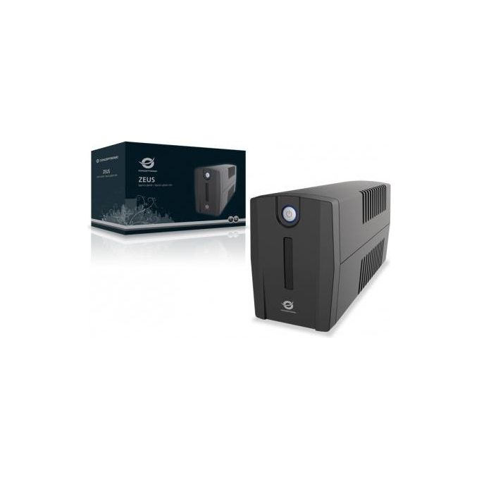 Conceptronic ZEUS02E Gruppo di continuita' UPS A linea interattiva 0,85 kVA 480 W 4 prese AC USB RJ45 AVR integrato colore Nero