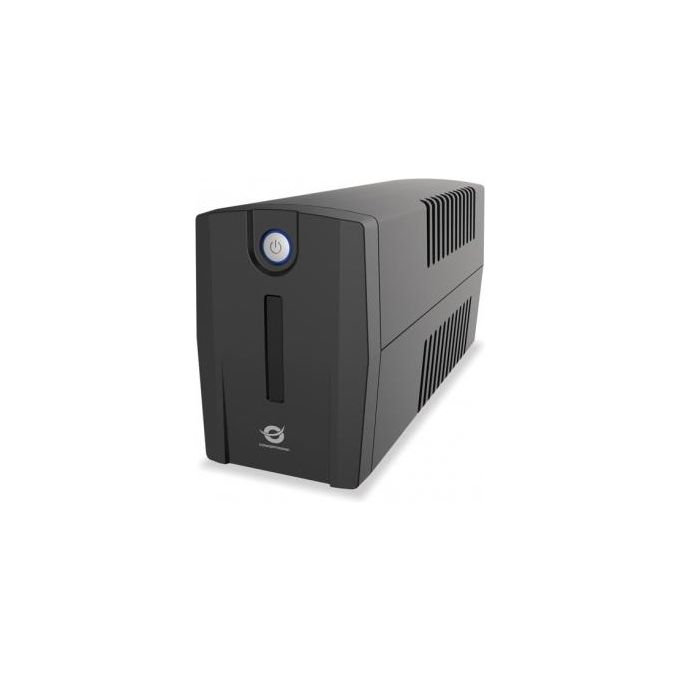 Conceptronic ZEUS01E Gruppo di Continuita' UPS Linea Interattiva 650 VA 360 W 4 Prese IEC AVR Integrato USB LAN Protezione Colore Nero