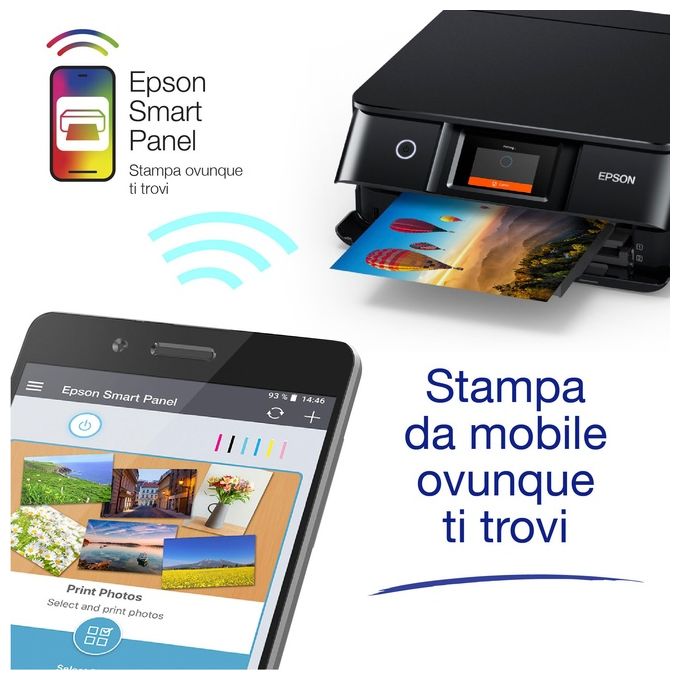 Epson Stampante Inkjet Multifunzione Expression Photo XP-8700 Risoluzione 5760 x 1440 DPI A4 Wi-Fi Usb Nera