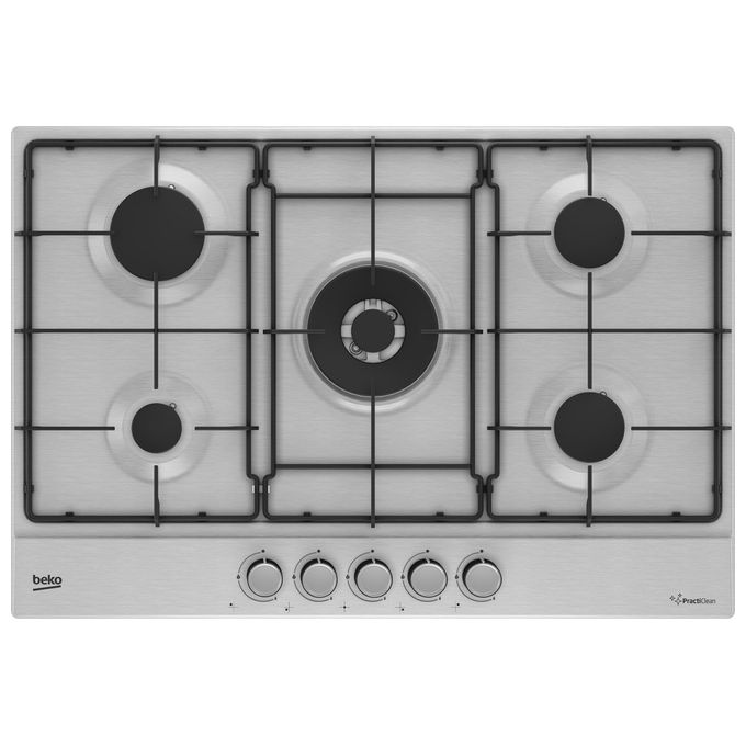 BEKO HIAW 75224 SX E Piano cottura a gas 75 cm Inox 5 fuochi gas (1 Wok)