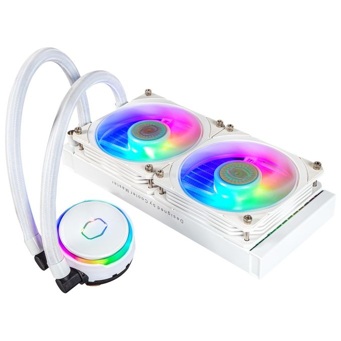 Cooler Master MLY-D24M-A23PZ-RW Dissipatore MasterLiquid Pl240 Flux White Edition Argb Liquid Cooler Dissipatore