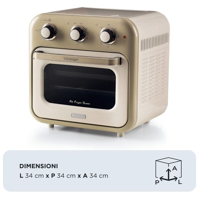 Ariete 4632-03 Friggitrice ad Aria Capacita' 16 Litri Potenza 1400 Watt con Funzione Rotisserie colore Beige