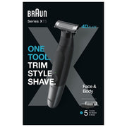 Braun XT5100 Serie X Rasoio Barba 4D Blade FaceeBody Nero e Grigio