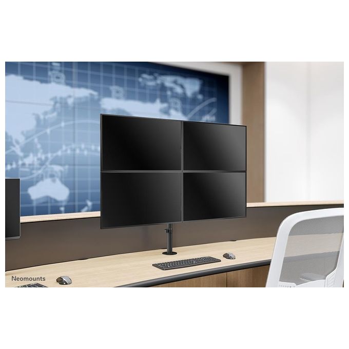 Neomounts by Newstar FPMA-D550D4BLACK Supporto da Scrivania Full Motion per Schermi 13-32'' Nero