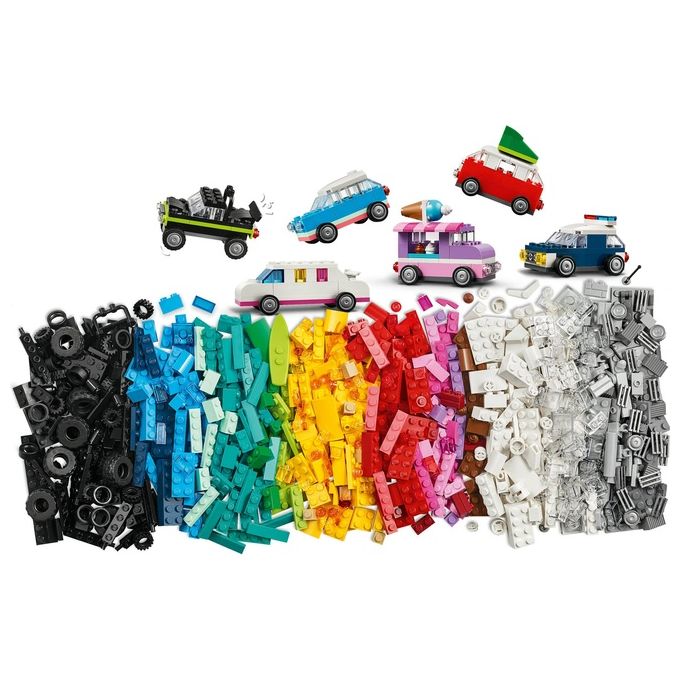 LEGO Classic 11036 Veicoli Creativi, Modellini di Auto in Mattoncini, Macchine Giocattolo per Bambini e Bambine 5+ Anni