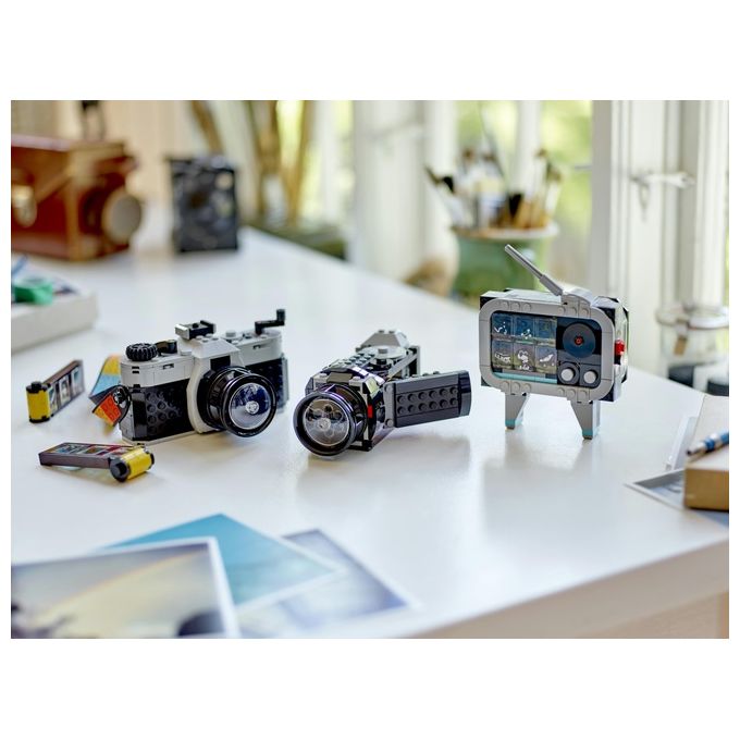 LEGO Creator 31147 3in1 Fotocamera Retro 31147-LEGO Giochi per Bambini 8+ Anni Macchina Fotografica Trasformabile in Videcamera o TV