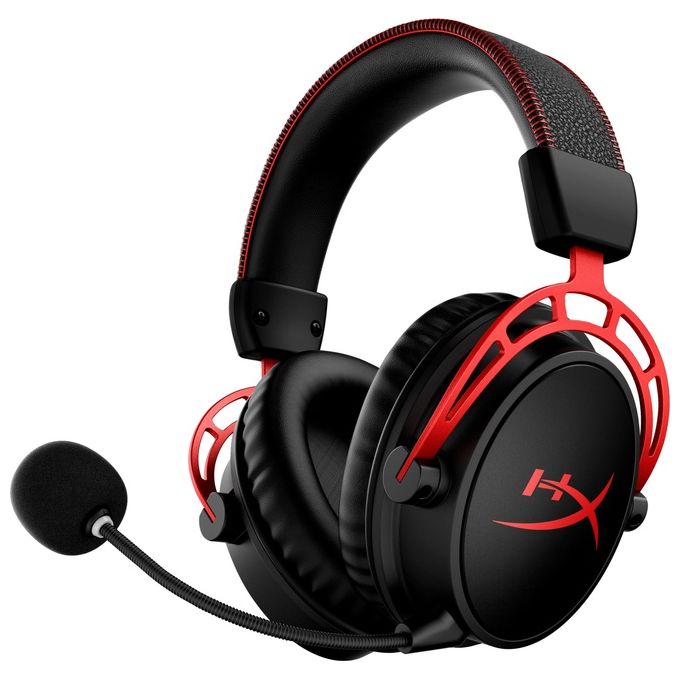 HP HyperX Cloud Alpha Cuffie da Gaming Wireless Nere-Rosse