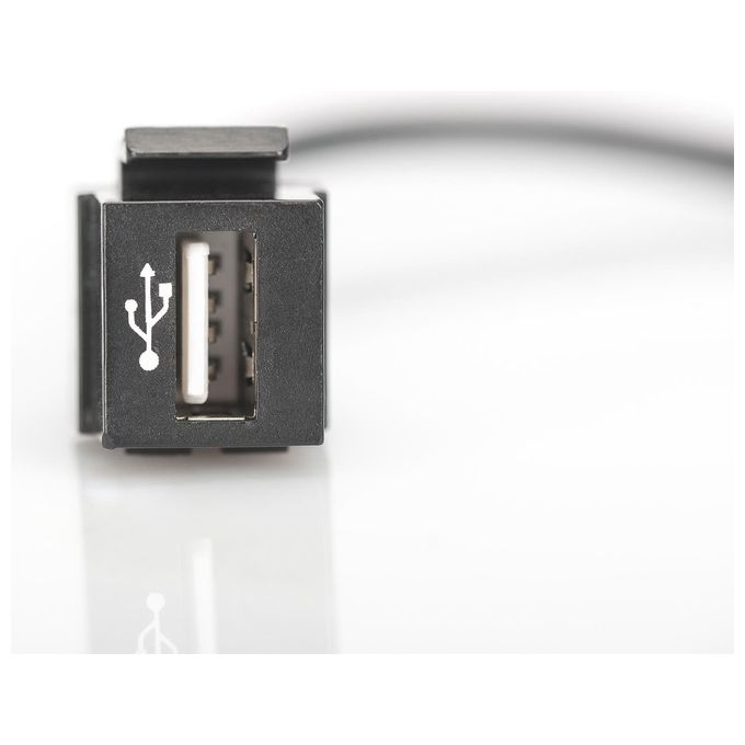 Digitus Modulo Keystone Usb 2.0 Femmina-Femmina con Cavo 16cm per Placche a Muro o Pannelli Patch