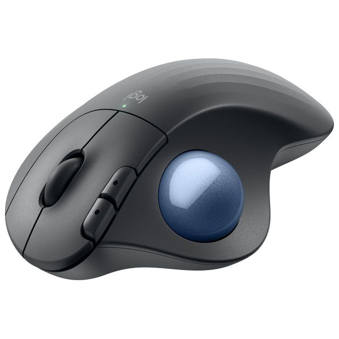Logitech ERGO M575S mouse trackball wireless mouse ergonomico wireless con Bluetooth e dongle crittografato controllo comodo con il pollice tracciamento preciso e fluido per PC-Mac - Grafite
