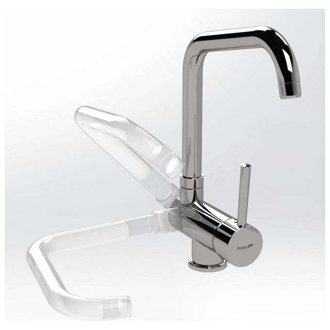 Foster 8523000 Drop Miscelatore con canna girevole 360°e abbattibile Cromo