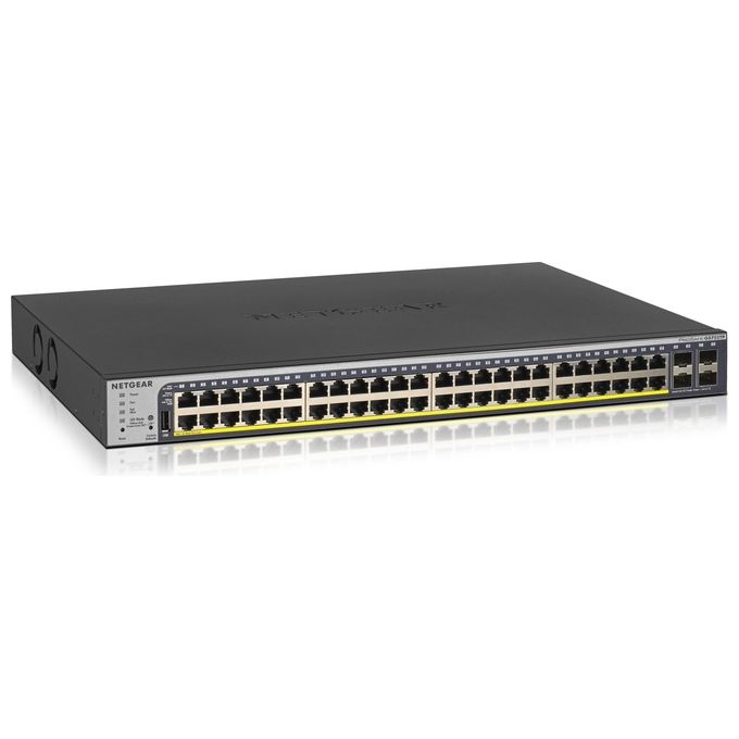 Netgear GS752TP-300EUS Switch di Rete Gestito L2-l3-l4 Gigabit Ethernet 10-100-1000 Supporto Power Over Ethernet 1U Nero