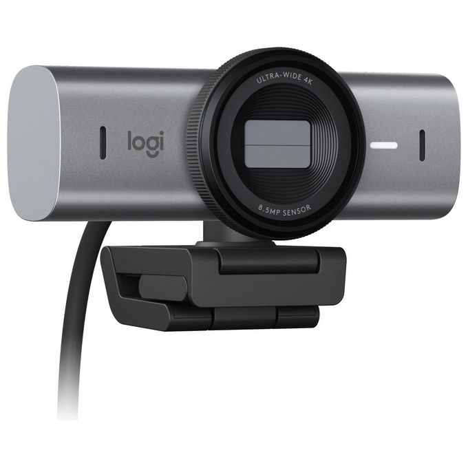 Logitech Webcam MX Brio 705 for Business 4K con Correzione Automatica della Luminosita' Ultra HD Inquadratura Automatica Show Mode USB-C Compatibile con Microsoft Teams Zoom Google Meet Grafite