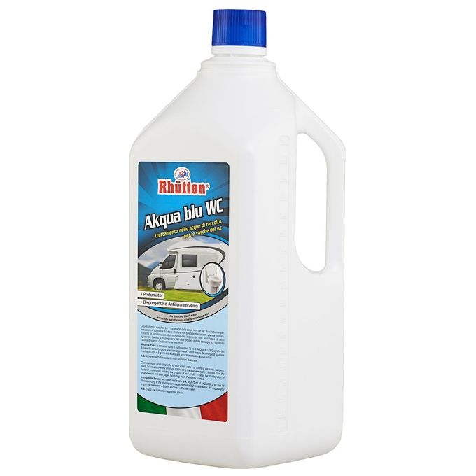 Rhütten 180311 Akqua Blu Liquido Chimico WC per Camper Roulotte Imbarcazioni 2000 ml colore Bianco