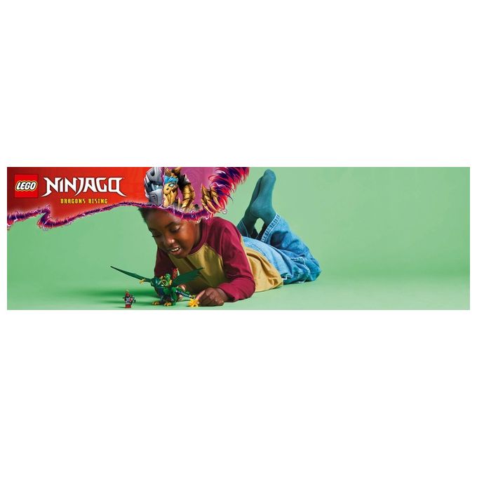 LEGO NINJAGO Drago della Foresta Verde di Lloyd - Figura Giocattolo Snodabile da Costruire Set con 2 Minifigure Armi e Cucciolo Dorato Giochi per Bambini e Bambine da 6 Anni Idea Regalo 71829