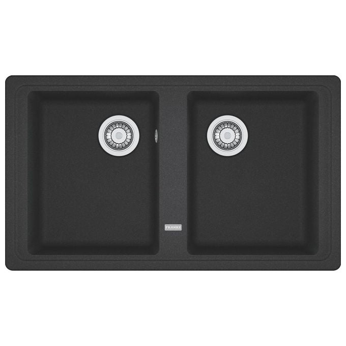 Franke Antea BSG 620 Lavello Fragranite da incasso 2 Vasche Nero 86x50cm 114.0641.232