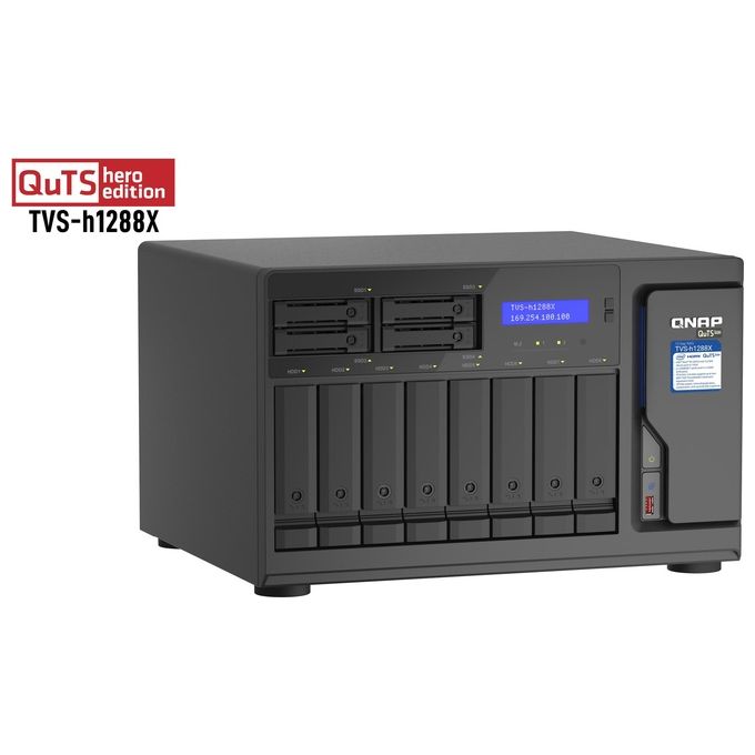 Qnap TVS-h1288X Nas Tower Collegamento Ethernet Lan Nero