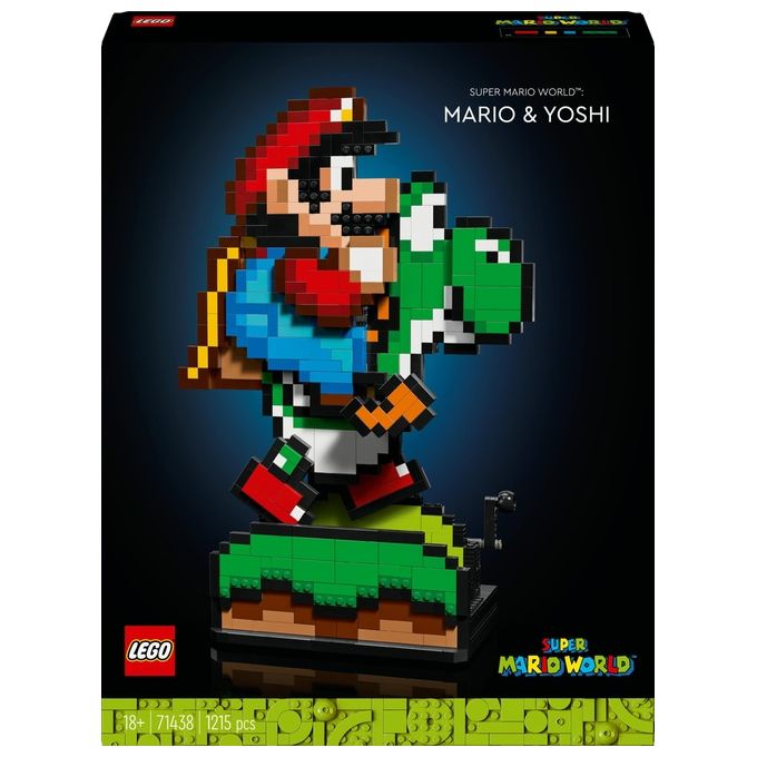 LEGO, Super Mario World, Mario e Yoshi, Set da Costruzione, 1215 Pezzi