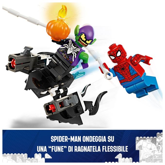 LEGO Marvel 76279 Auto da Corsa di Spider-Man e Venom Goblin, Gioco per Bambini di 7+ Anni, Veicoli Giocattolo dei Supereroi