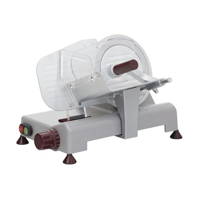 RGV 20 GL-R – Affettatrice lama 20 cm, Potenza 140 W, Spessore regolabile, Lama in acciaio inox, Struttura in alluminio, Sicurezza integrata, Colore Grigio