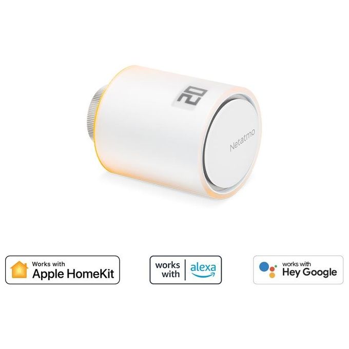 Netatmo Valvola Termostatica Wifi Intelligente, Multicolore, ‎8 x 5.8 x 5.8 cm; 190 grammi